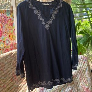 cotton boho tunic blouse